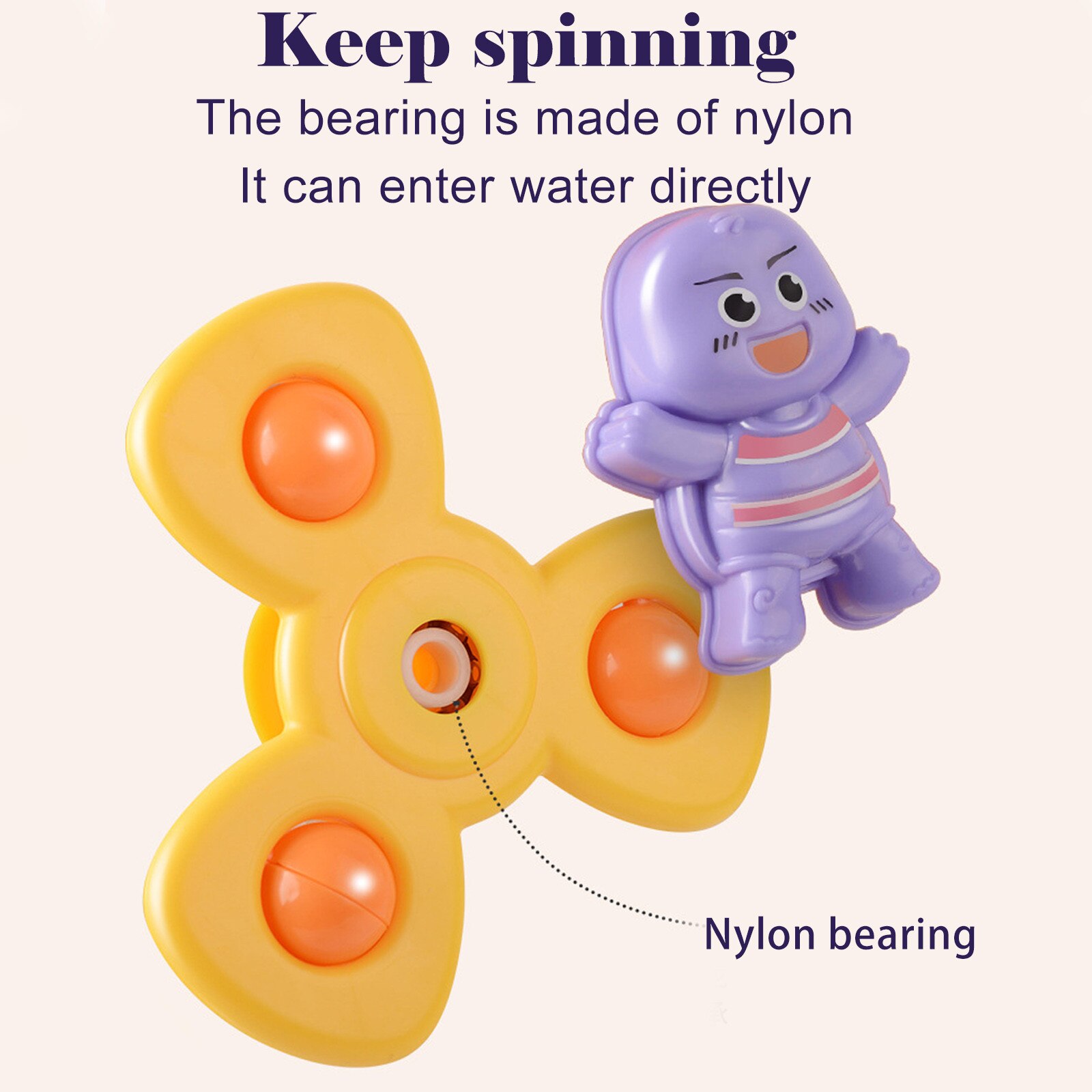 Suction Cup Rotating Top Toys Suction Cup Baby Swimming Toys And Baby Bath Toys Sucker Suction Cup Fun Game Baby Teether Toys