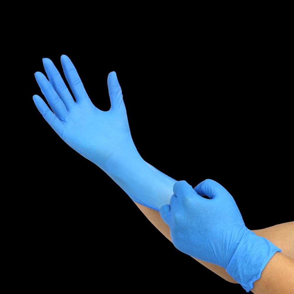 100 Stuks Wegwerp Latex Handschoenen Blauwe Nitril Latex Handschoenen Huishouden Keuken Clear Sanitaire Bbq Antislip Laboratorium