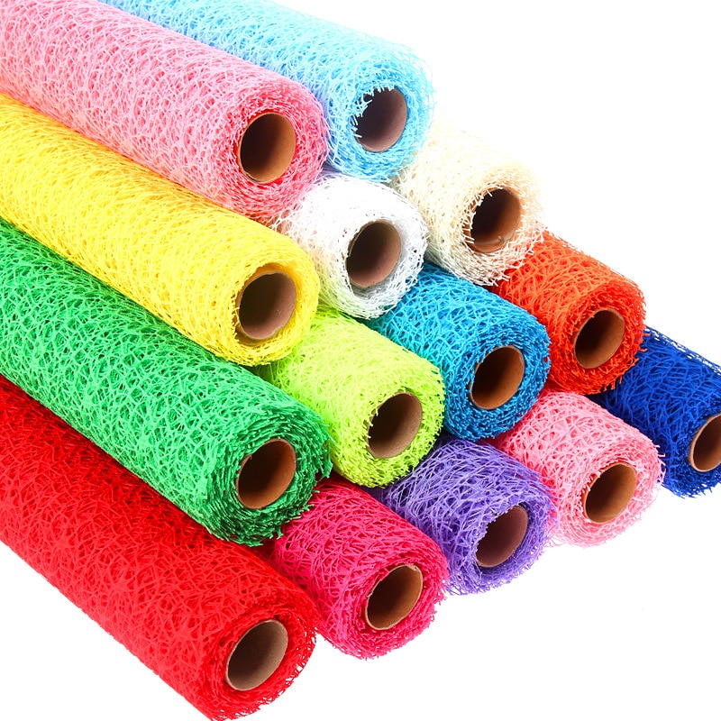 4.5M Kleur Organza Boeket Wikkelen Gaas Mesh Diy Craft Leveranties Kinderen Hand Scrapbook Gereedschap Wedding Party Decor Gordijnen
