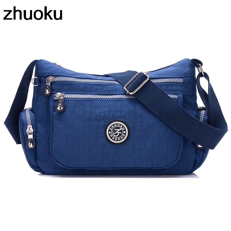 Bolsos pequeños de hombro para mujer, bandolera con cremallera, bolsos Hobo, famosa Bolsos De Mujer con solapa, Mini bandolera de nailon para playa, un bolso principal