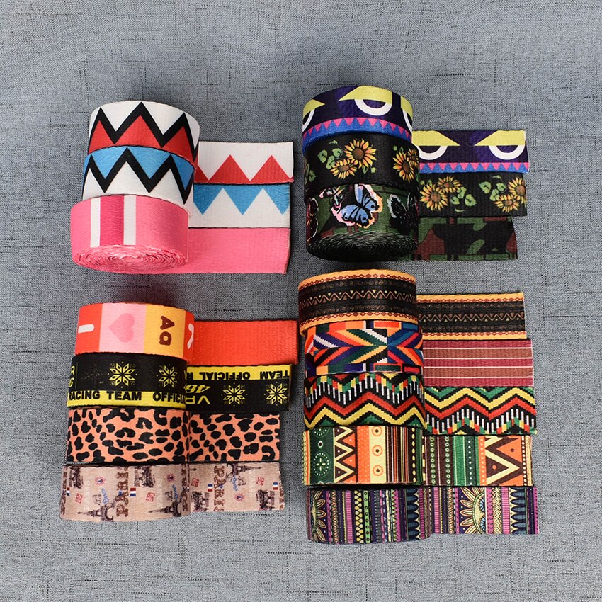 Ruban de sangle 5 Yards de largeur 25mm, sangles en corde pour chien, collier pour animaux domestiques, harnais, sac à dos, Textile, vêtements, accessoire