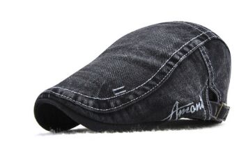 Europa amerika tvätta gamla baskrar kepsar vår sommar broderi bokstäver bomull hattar för kvinnor och män märke snapback casquette: Svart