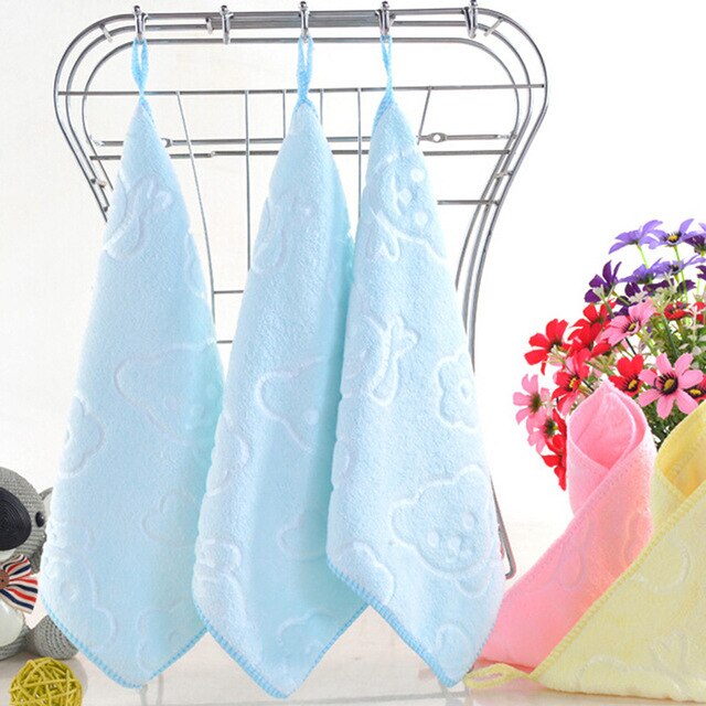Baby Towel Fiber Kid Bath Towels Washcloth Square Towel Children Kitchen Bathroom Wipe Wash Cloth Towel