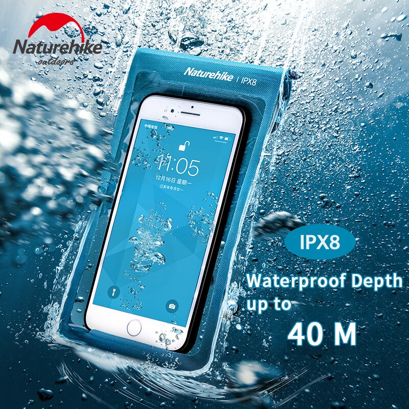 Naturehike IPX8 Waterdichte 40M Onderwater Duiken Surfen Zwemmen Zak Mobiele Telefoon Pouch 7Inch Universele Mobiele Telefoon Case
