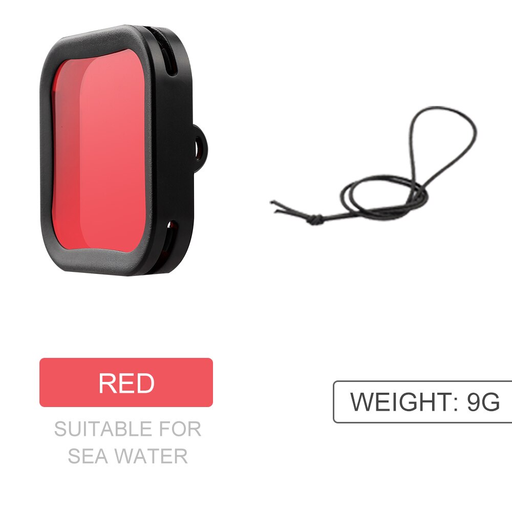 Voor Osmo Actie Camera Lens Kleur Filter Duiken Filter Voor Dji Osmo Action Behuizing Waterdichte Behuizing Camera &#39;S Accessoires: rode kleur