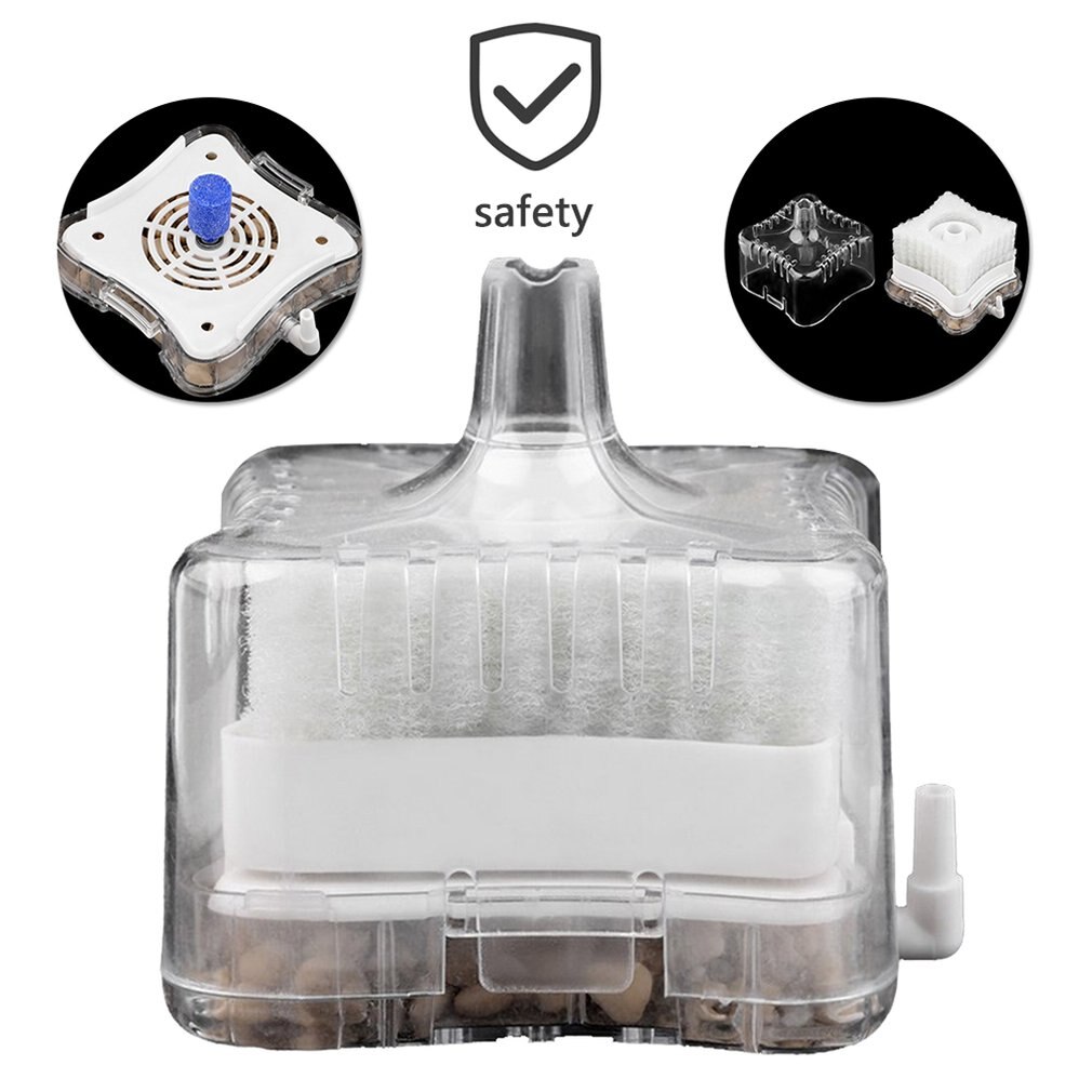 Acrylic Plastic Oxygen Air Driven Biochemical Sponge Fish Tank Super Activated Carbon Water Filter Aquarium Filter