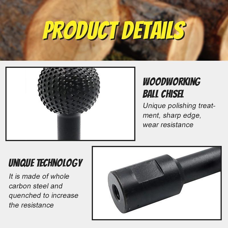 Spherical Carving Polishing Head Spherical Woodworking Wood Carving Tool Wood Groove Knife Angle Grinder Accessories
