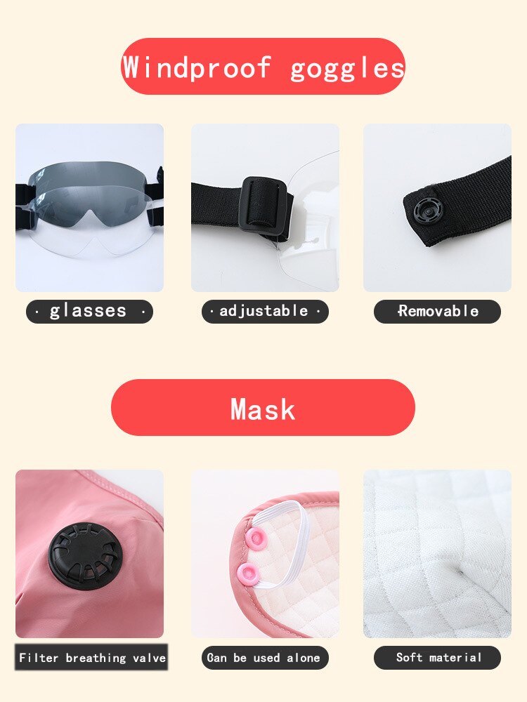 nouvelle casquette chaude hiver garçon bonnets chapeaux pour fille capuche étanche chapeau avec des lunettes Cool cagoule