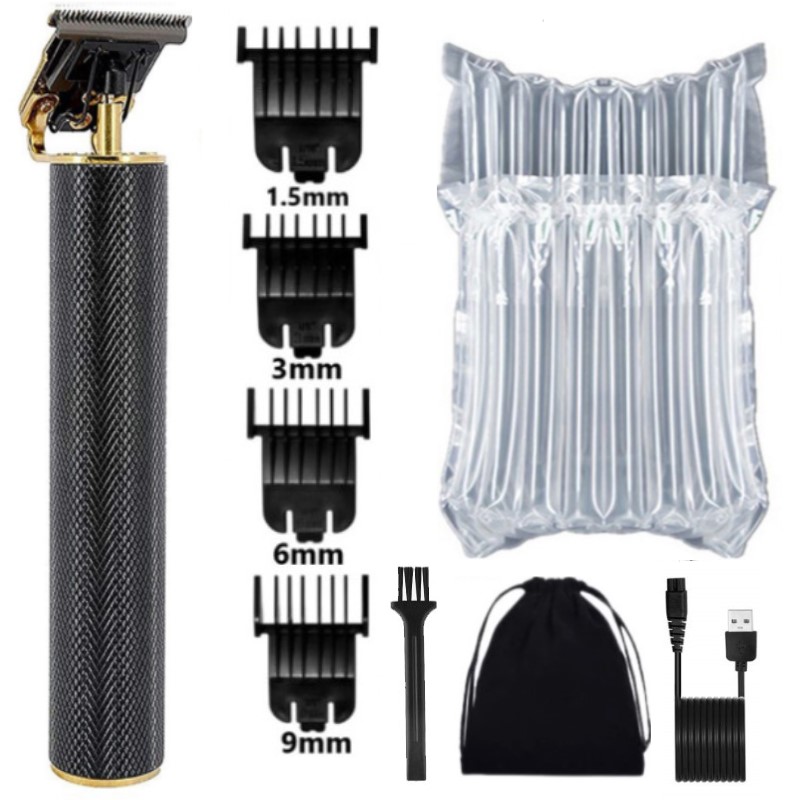Kemei 1971 Oplaadbare kapper tondeuse voor mannen elektrische professionele baard tondeuse snoer/snoerloze haar snijmachine: Rood