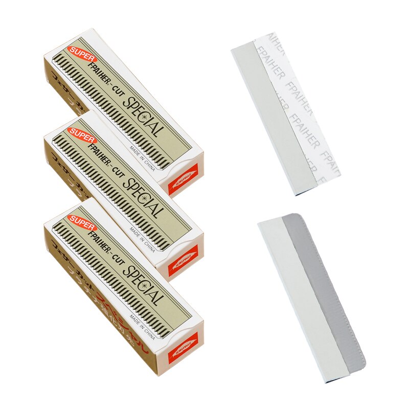 50/100pcs Feather Blades Hair Trimming Razors Blade Stainless Steel Multifunction Makeup Blades C0012A