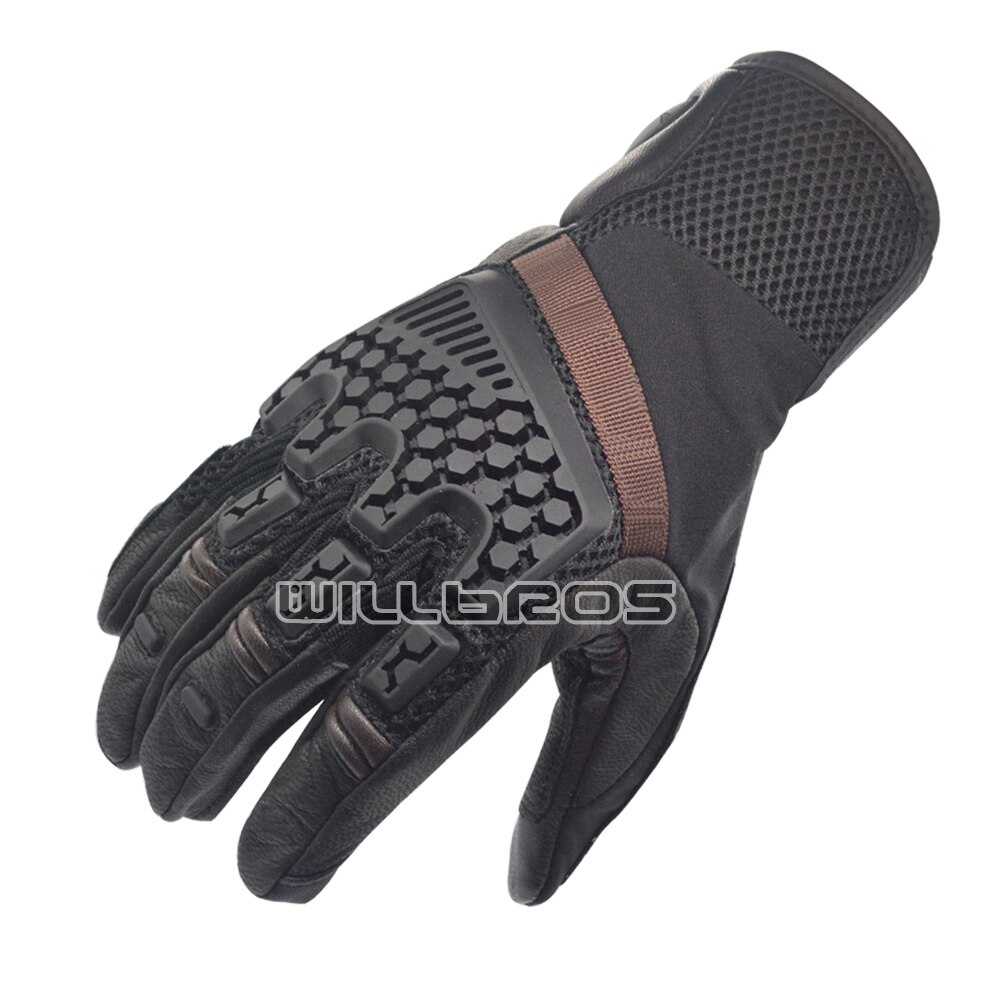 Gants de moto, de trail, d'aventure, de tourisme, ventilés, pour moto de route, de motocross, de course: Brun / Xl