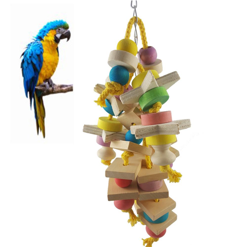 Juguetes de loros para pájaros grandes, Columpio de madera de colores, bloques de columpio para loros, juguetes para pájaros amorosos, juguete para pájaros