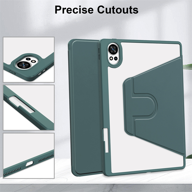 For Huawei MatePad 12x Case with Pen Holder 360 Rotating Acrylic Clear Hard Tablet Coque For MatePad 12 X Air 12 inch Case