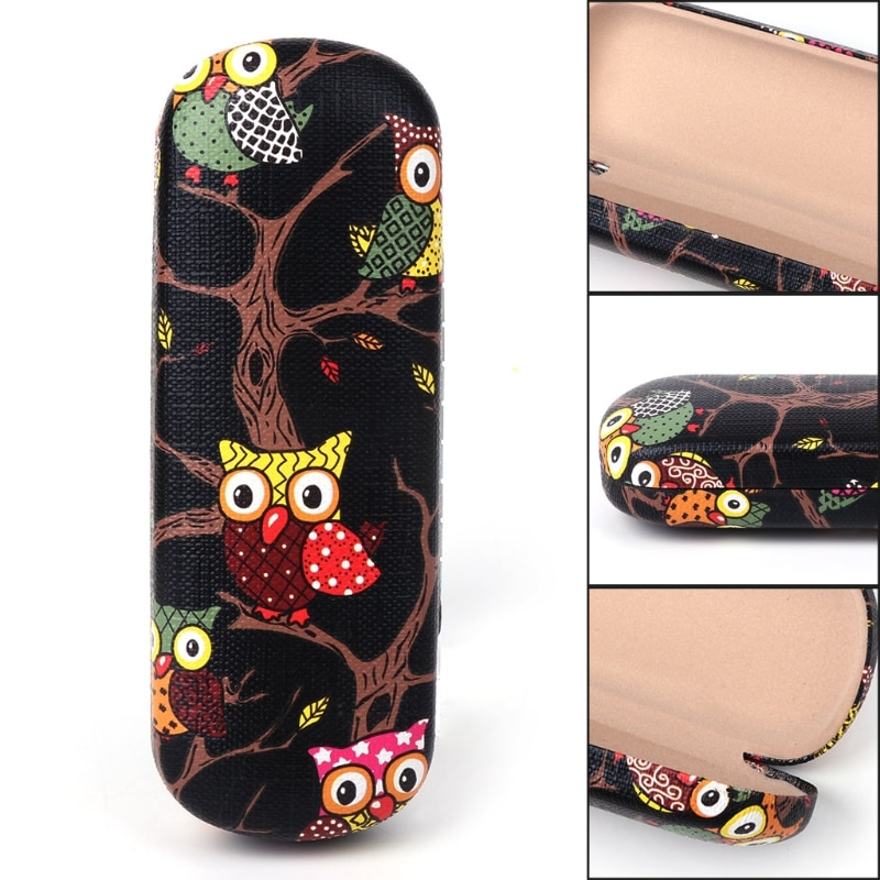 Caja de gafas dibujos animados búho Animal gafas de sol lindo almacenamiento Protector fundas portátiles