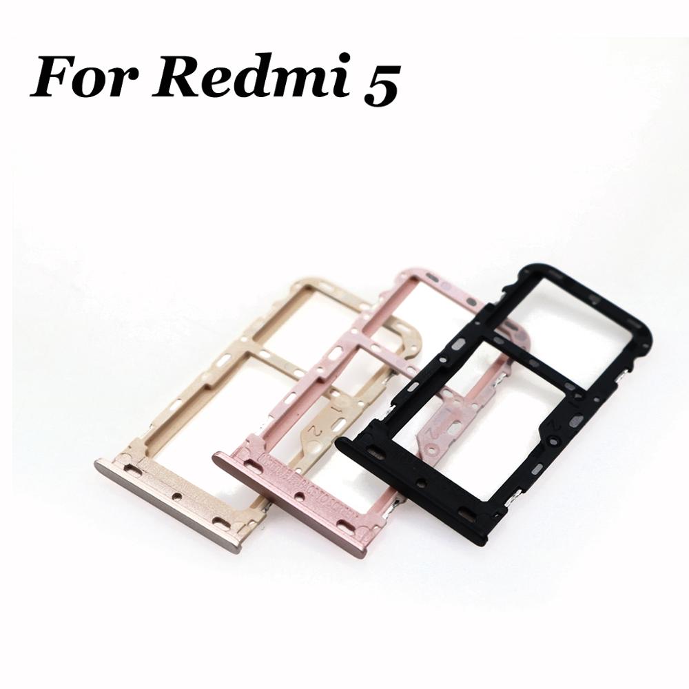 YuXi For Xiaomi Redmi 5 SIM Card Tray SIM Card Holder Adapter for Xiaomi Redmi note 5 note5 SIM Card Slot Miscro SD TF Card Tray