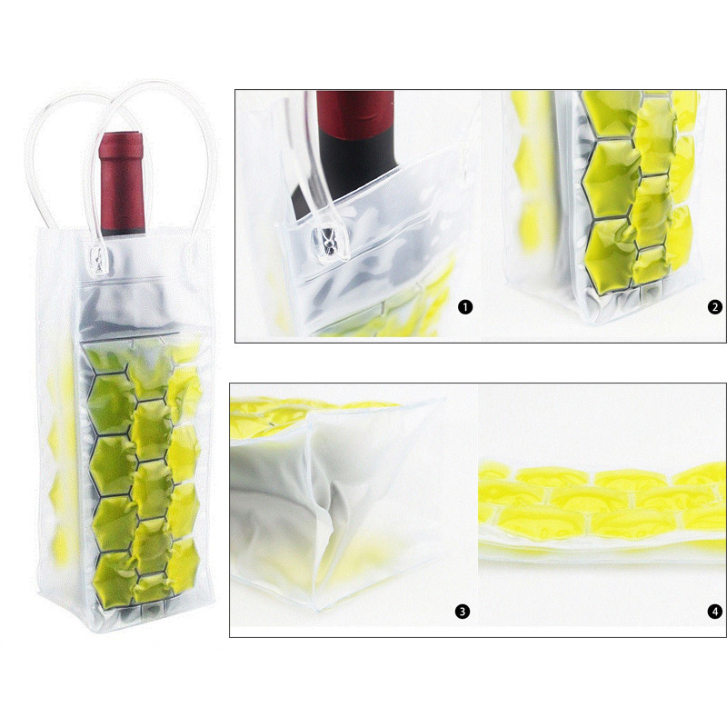 Tragbare Schnaps Eis-kalten Werkzeug Schnelle Wein Flasche Gefrierschrank Tasche PVC chillen Kühler Eis Tasche Bahre Kühlung Gel Halfter träger Neue
