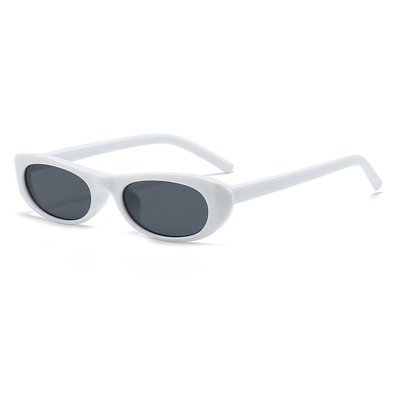 Gafas de sol negras con forma de ojo de gato para mujer, anteojos de sol femeninos, con montura estrecha, rectangulares, pequeños, UV400, 2024