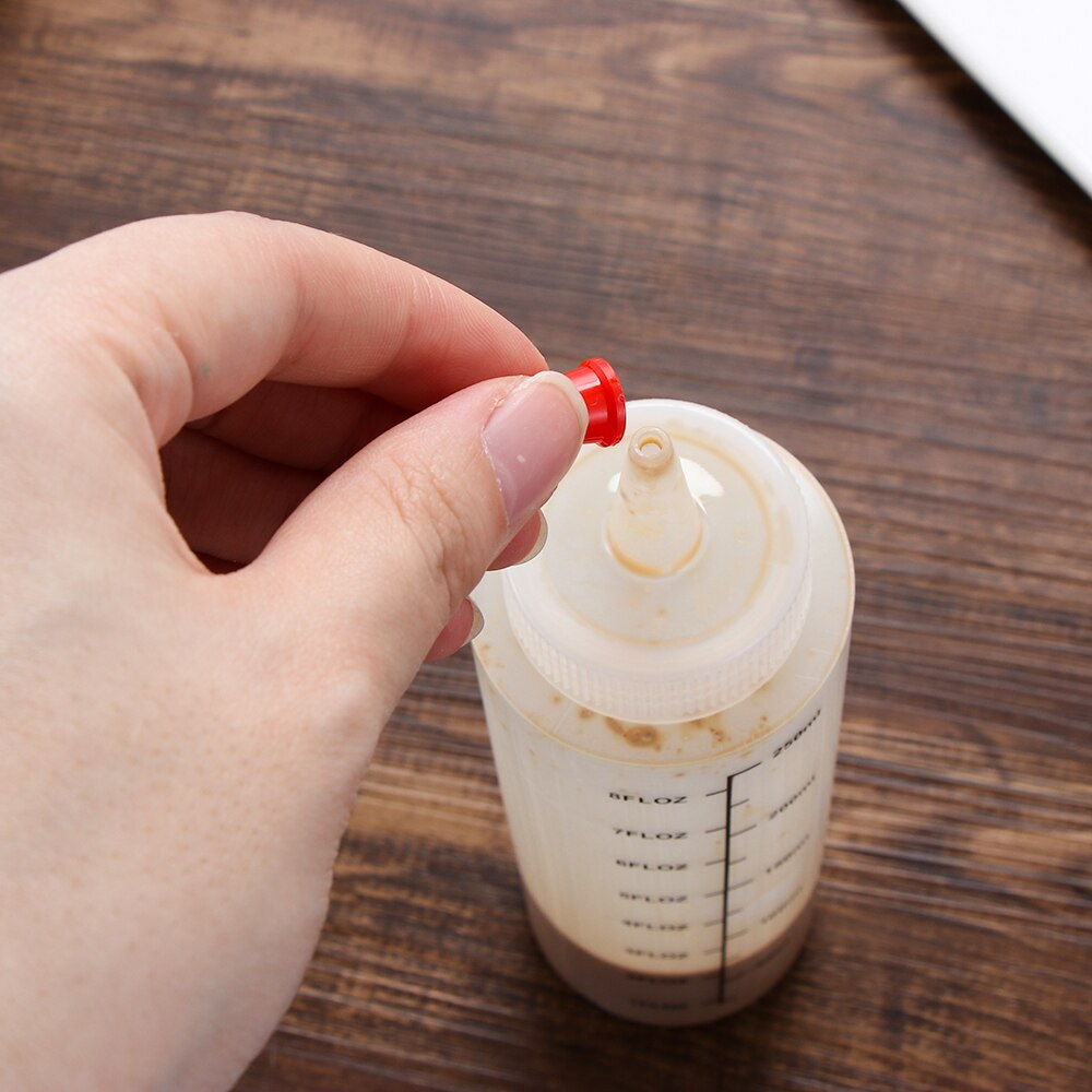 Plast presse flaske krydderi dispenser ketchup sennep salat sauce køkken madlavning forsyninger