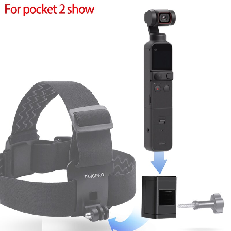 Kopfband mit fester klemmschraube und j-förmiger basis für dji osmo pocket 1 / osmo pocket 2 kameragimbal-zubehör