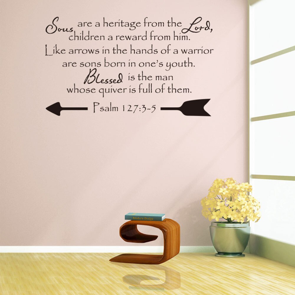 Psalm 127:3 Vinyl Wall Art Religieuze Home Decor Citaat Bijbel Schrift Muur Decals