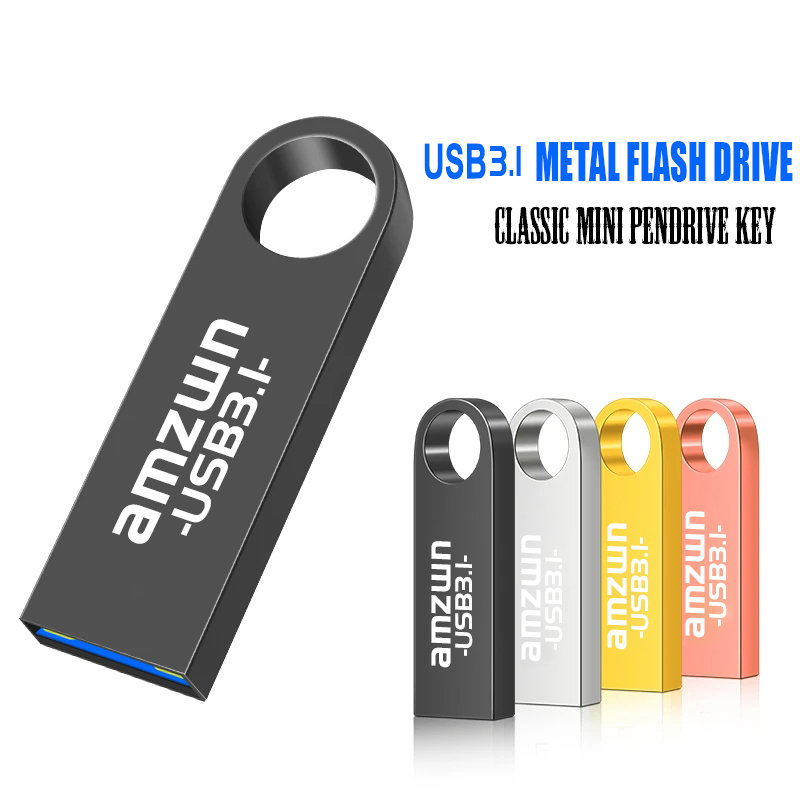 Metall USB3.1 Blitz Antrieb Pendrive 8GB 16GB 32GB 64GB hoch Geschwindigkeit Erinnerung Stock U Disk 128GB wasserdicht Schlüssel Ring Stock Schlüssel