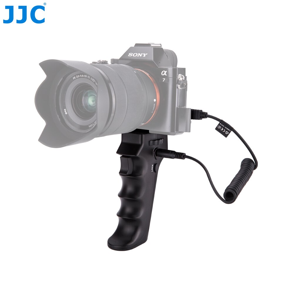 JJC Camera Shutter Triggering Remote Handle Grip For Canon Nikon Sony Olympus Pentax Panasonic Sigma Camera with 1/4''-20 Mount