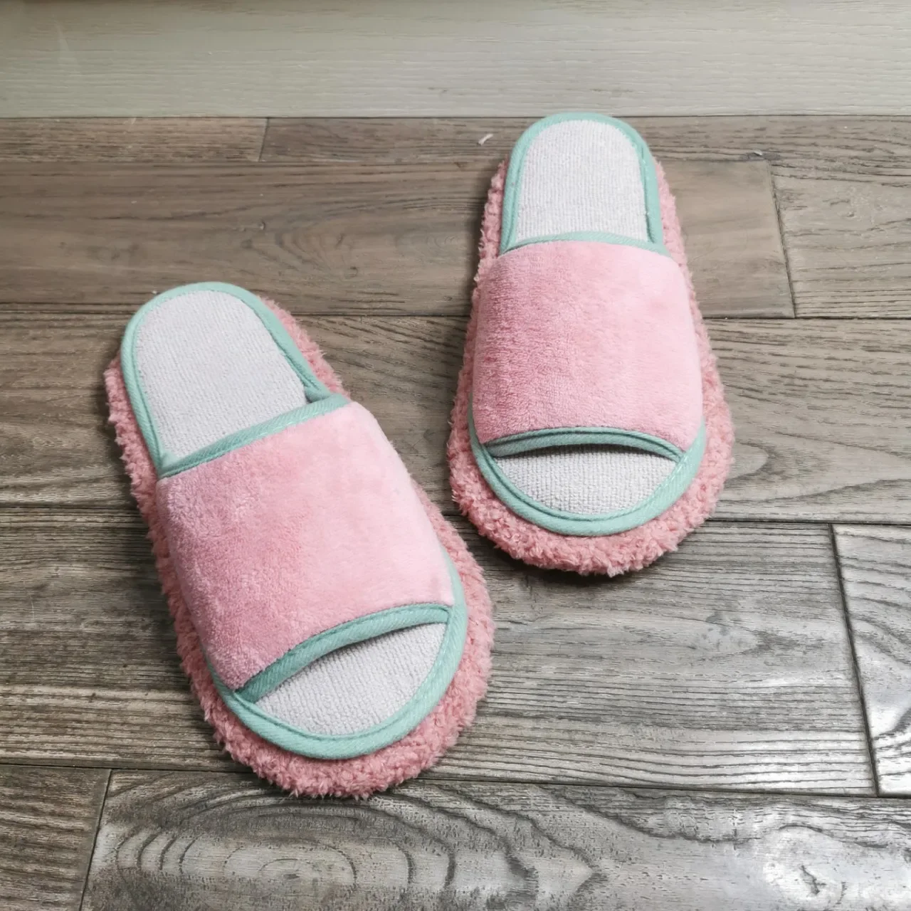 Microfibre Mop Slippers Solid Color Simple Wipeable Floor Mopping Sweeping Wood Floor Tile Cleaning Slippers Lazy Slippers: Orange / 1