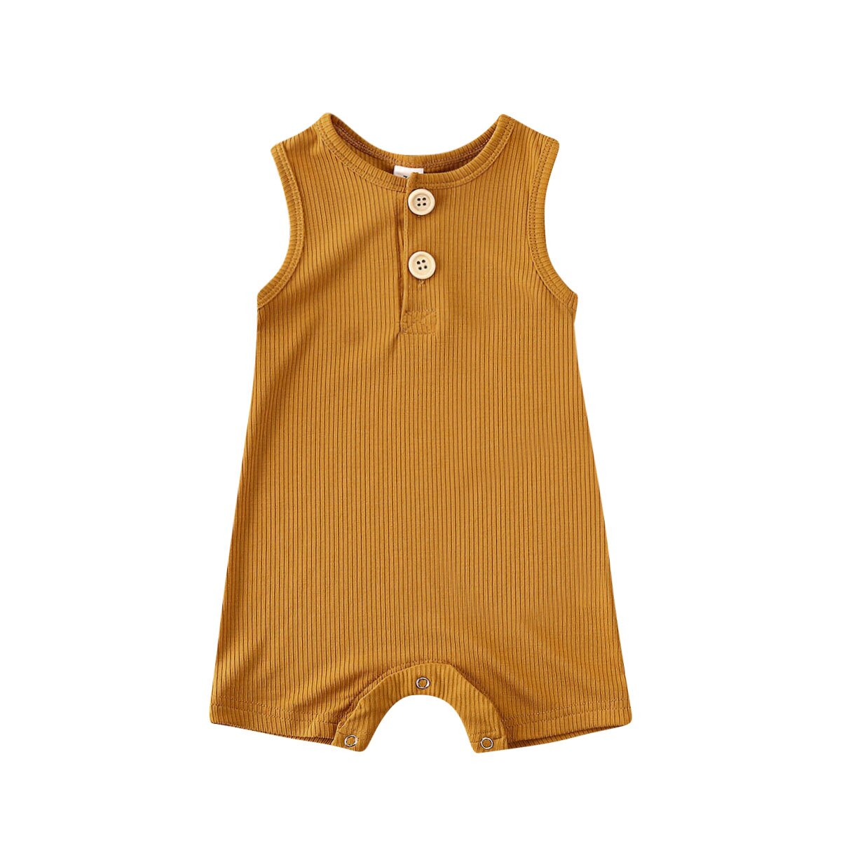0-18M Summer Newborn Infant Baby Girls Boy Clothes Romper Outfits Sleeveless Cotton Solid Jumpsuit Bodysuit: A / 12M
