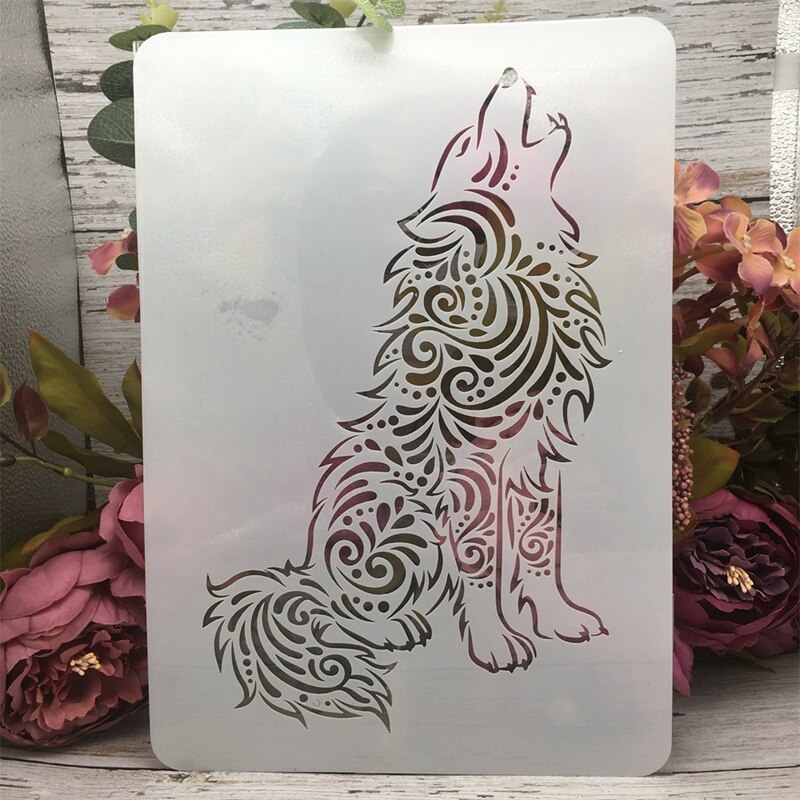 12 unids/lote A4 Mandala animales DIY pared capas plantilla para pintura libro de recortes colorear en relieve álbum plantilla decorativa