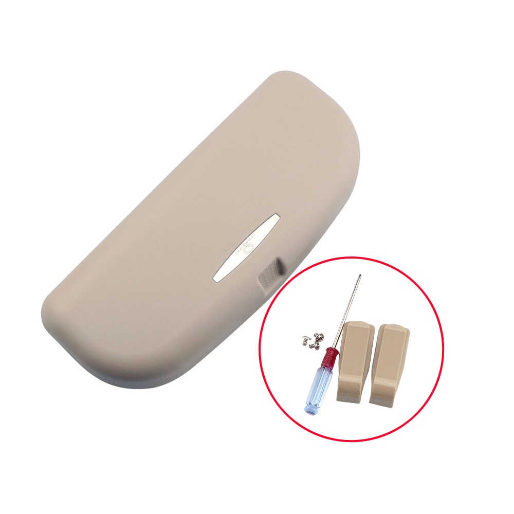 Car Sunglasses Holder Glasses Case Cage Storage Box for Mitsubishi Eclipse Cross Outlander 3 ASX Lancer 9 10 Pajero Sport I200: Common Double Beige