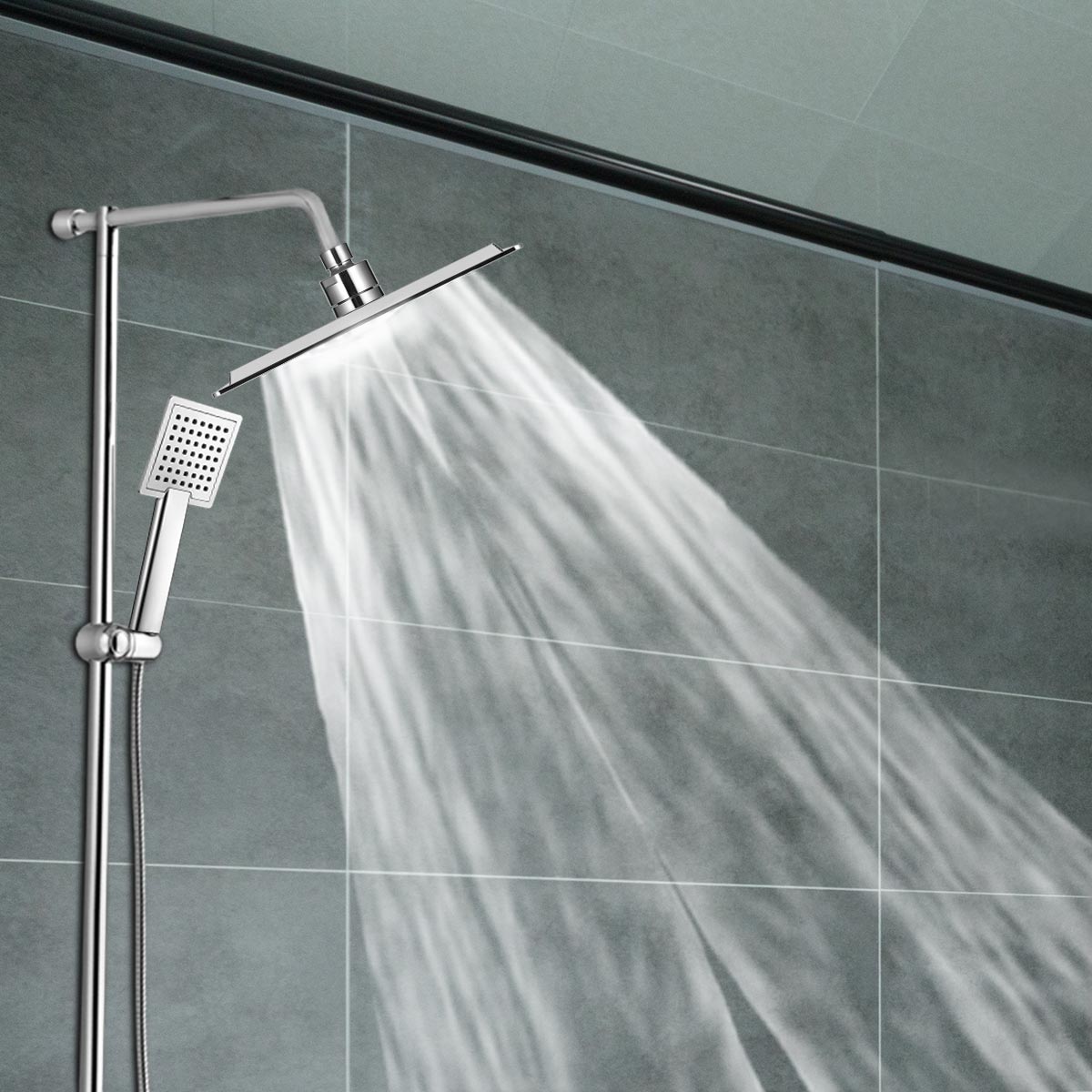 12 Inch Rainfall Shower Head Stainless Steel Ultra... – Grandado