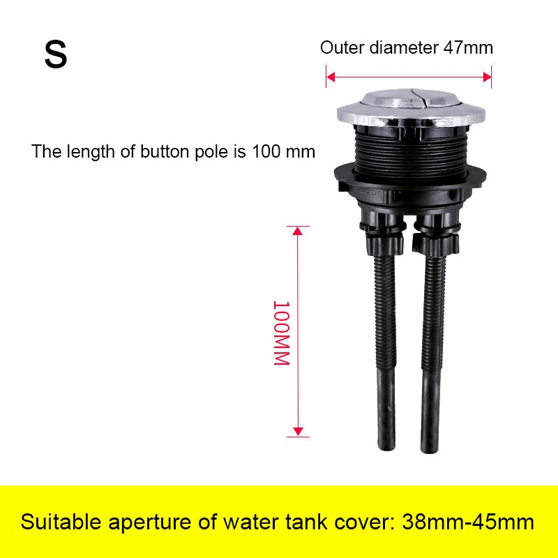 Newly Dual Flush Toilet Commode Water Tank Push Button Tool Durable: 1