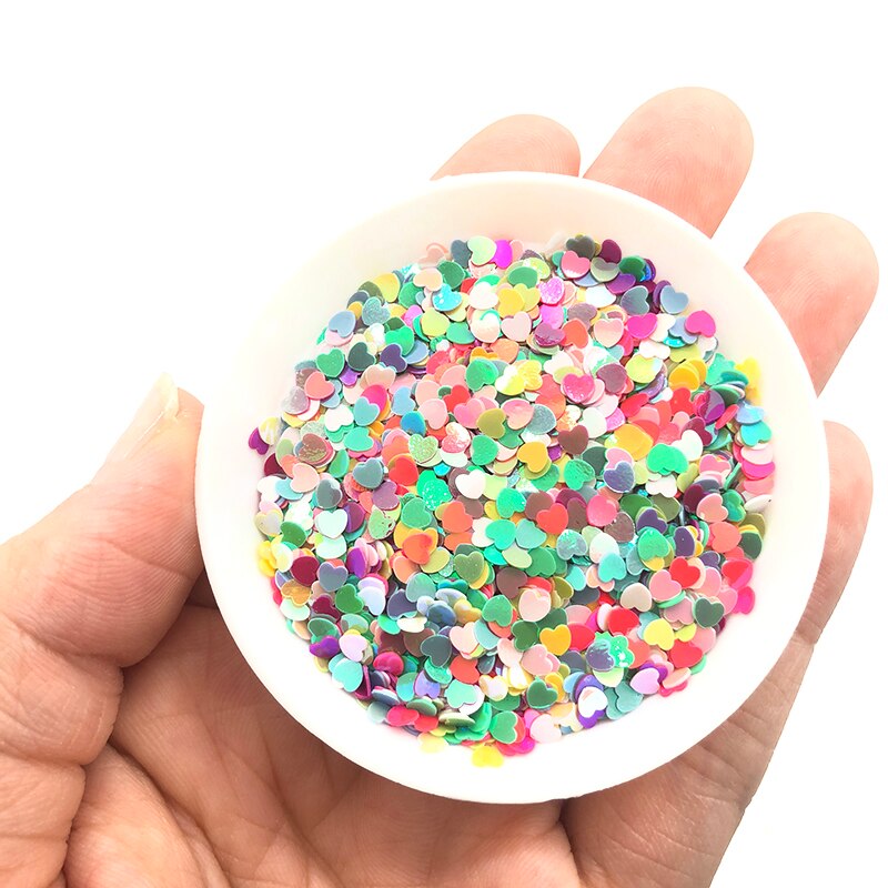 100 G/partij Losse Pailletten Pailetten Naaien Craft Diy Pvc Platte Vijfpuntige Hart Nail Art Manicure/Bruiloft Decoratie confetti
