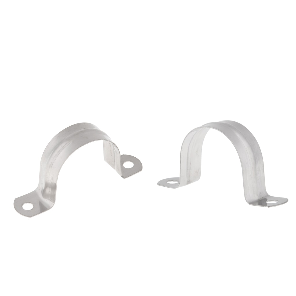 MagiDeal 2x Stainless Steel Saddle Clip Clamp Stormwater Pipe Downpipe 40mm