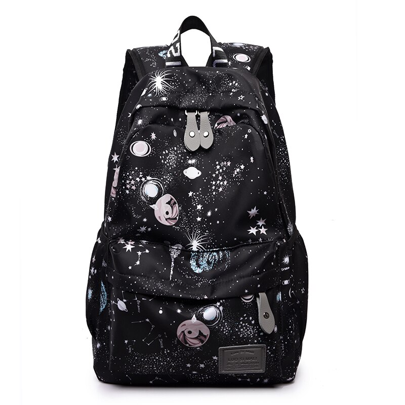 Backpack Women Backpack Nylon Women Shoulder Bag Student School Bag Backbag Mochilas Female Bagpack Rucksack: Black 2