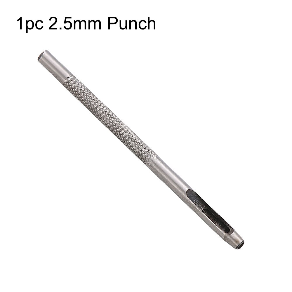 1/11pcs Metal DIY Leather Craft Tool Set Die Hole Punch Snap Fasteners Press Studs Rivet Setter Base Kit Leather craft: 1pc 2.5mm Punch