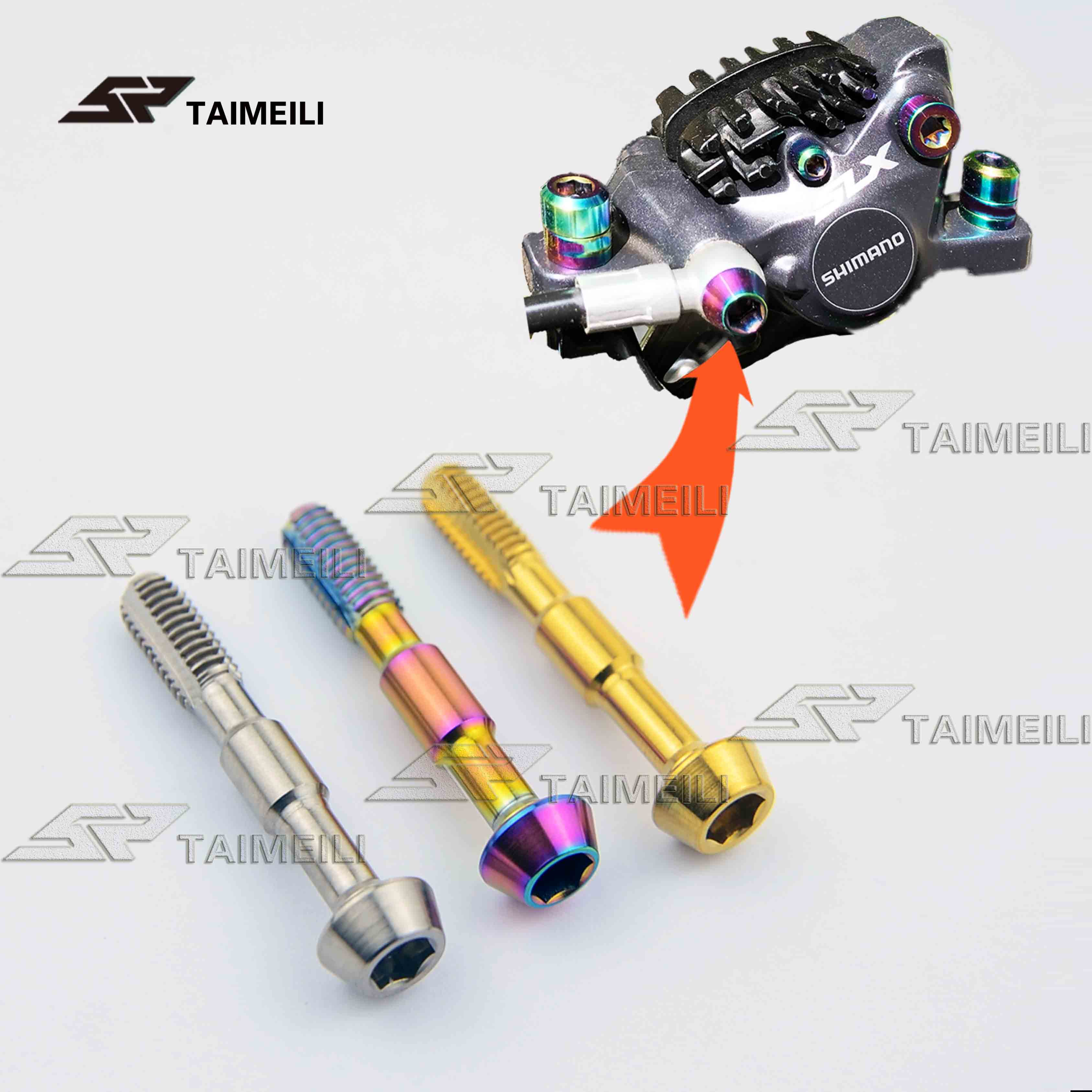 Tornillos de aleación de titanio shimano SLX XTR M785 M8000/9000 675, pinzas de freno de disco de bicicleta, tornillo de conexión de manguera hidráulica