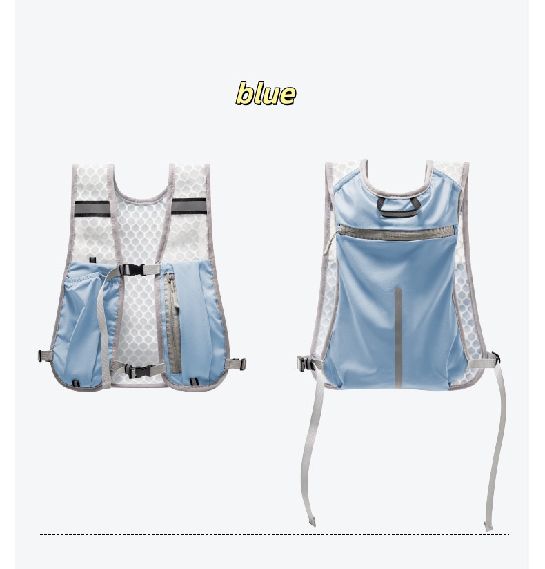 Lichtgewicht hardloopvest rugzak outdoor sport hydratatievest heren dames reflecterend wandelen fietsen waterfles borsttas: rode kleur