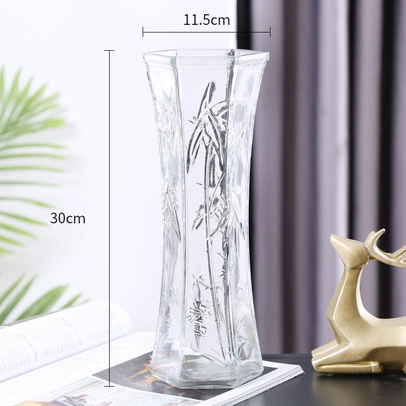 Vase Extra Large en verre, bambou, Rose, lys, décoration pour la maison, Arrangement de fleurs, pour le salon: F
