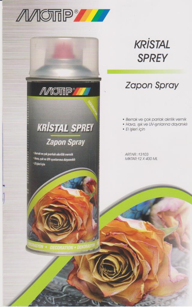 Motip Transparent Crystal Varnish Spray 400ml - Zapon