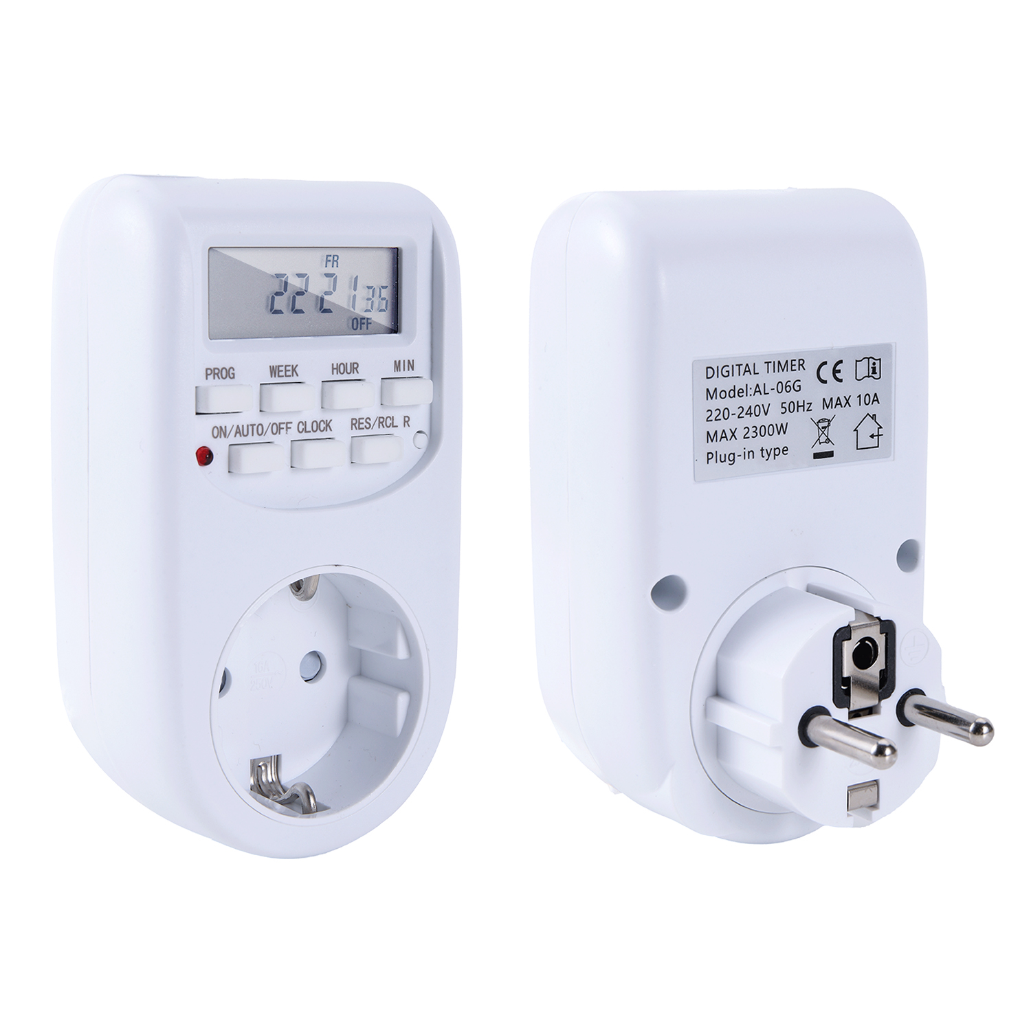 Eu-plugg tidsbryter energisparende uketimer programmerbar digital timer 220v-240v 50hz hage automatisk vanningstidskontakt