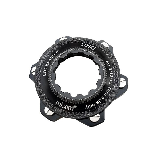 Bicycle Centerlock To 6-Hole Adapter Bike Hub Center Lock Conversion Tool 6 Bolt Disc Brake Rotor Cycling Accessories: black