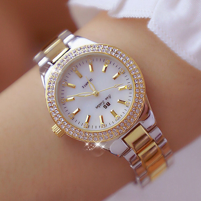 BS Bee Zus Vrouwen Horloge Casual Waterdicht Roestvrij Stalen Horloge Lady Quartz Horloge Cadeau voor Vrouw
