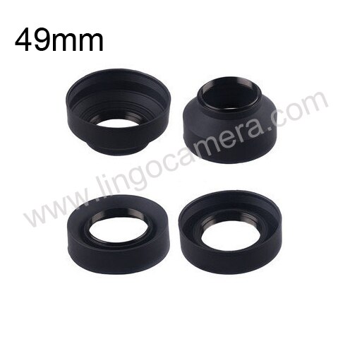 Collapsible Rubber Lens Hood for Canon Nikon Camera