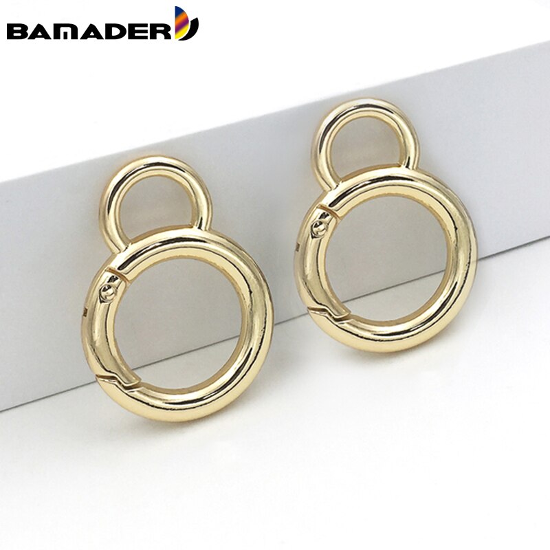 BAMADER Metal Spring Gate O Ring Bag Strap Metal Hardware hook Openable Keyring Snap Buckle Hooks DIY Accessories