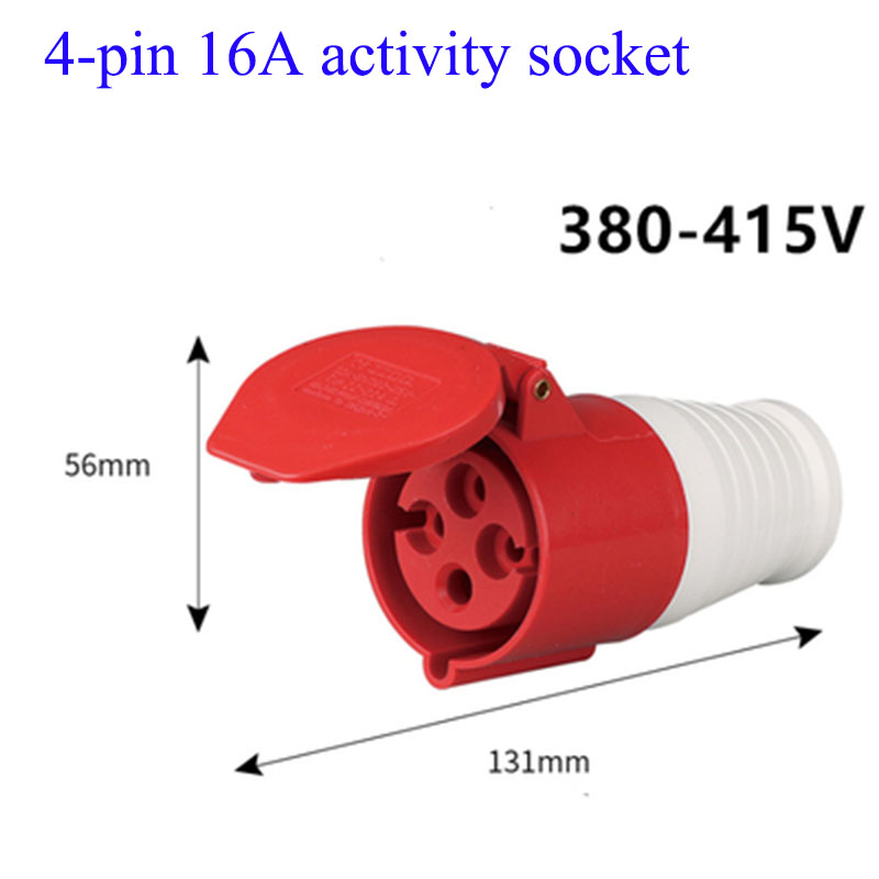 16A Lndustrial Plug Waterproof Explosion-proof Aviation Plug Docking Socket Connector Three-phase Electric 3-core 4-core 5-hole: Brown