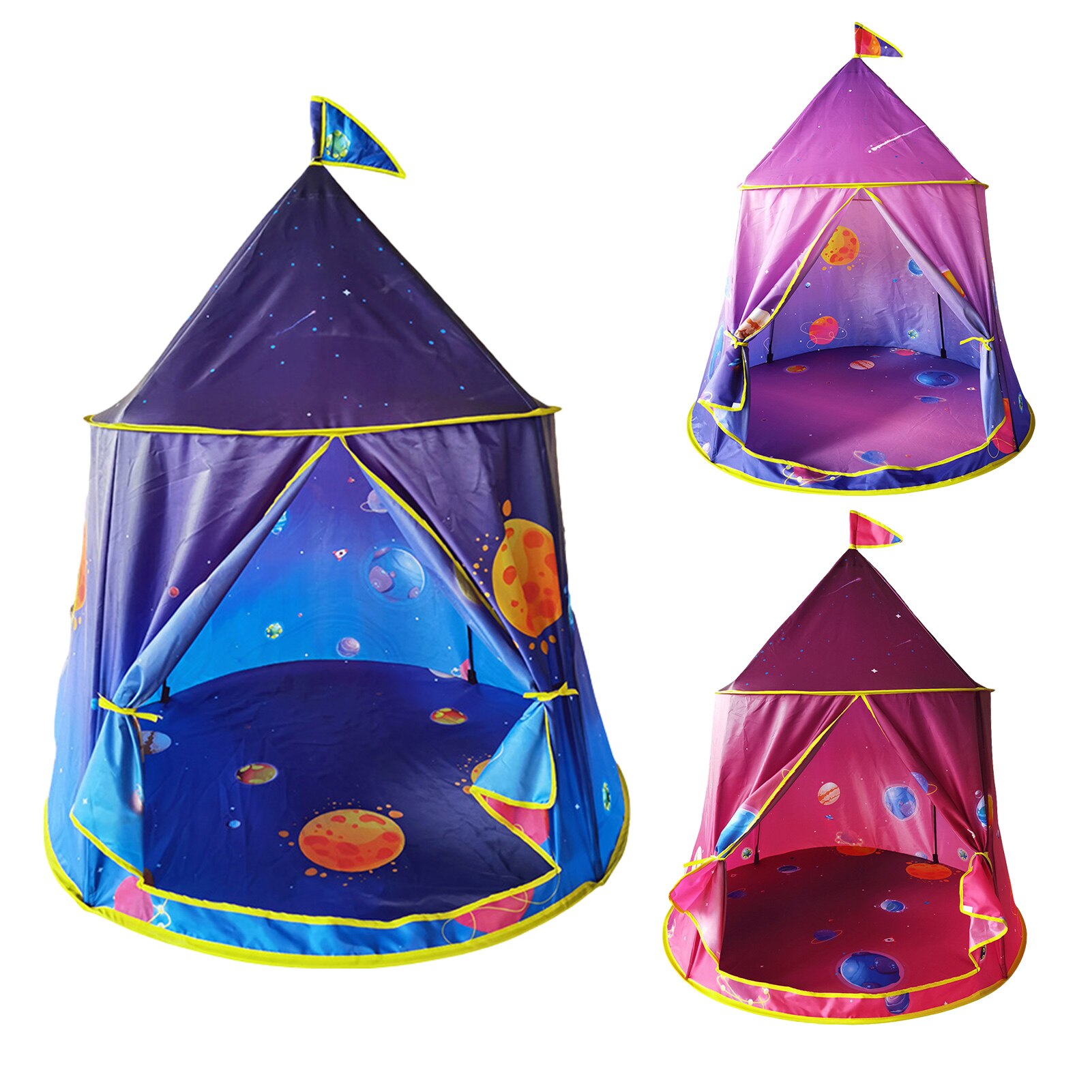 Ruimte Wereld Spelen Tent Kids Indoor Outdoor Prinses Kasteel Vouwen Cubby Speelgoed Enfant Kamer Huis Kinderen Tent Teepee Playhouse