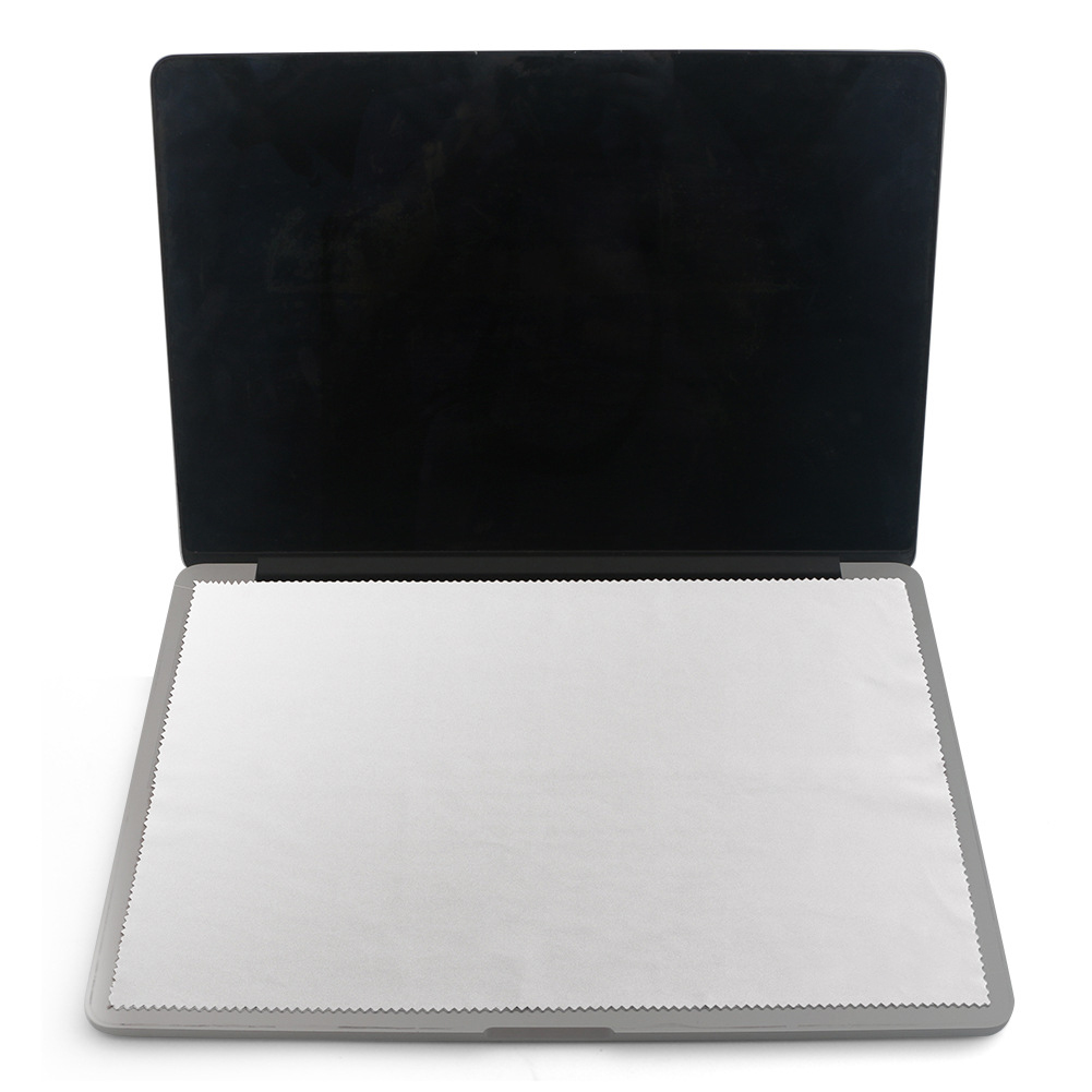 Cubierta de película protectora de microfibra para teclado, manta de protección de impresión, paño de limpieza, 13 pulgadas, 15 pulgadas, 16 pulgadas, Compatible con MacBook Pro/Air: BLANCO