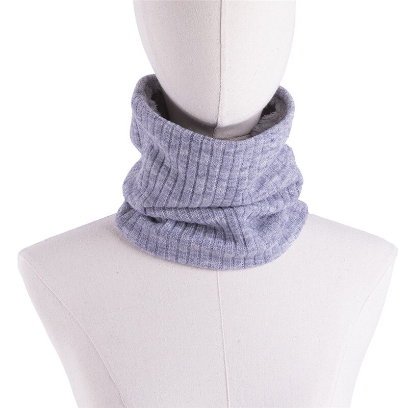 Unisex Winter Jongens Meisjes Vrouwen Mannen Warme Gebreide Sjaals Kids Fluwelen Elastische Uitlaten Kinderen Halswarmer Haak Baby Sjaal: light grey