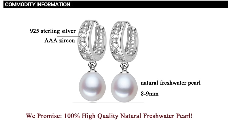 ZHBORUINI Fijne Parel Oorbellen Natuurlijke Zoetwater Parel 925 Sterling Zilveren Parel Dangle Oorbellen Sieraden Voor Vrouw